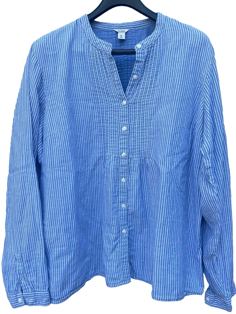 Classic L.L.Bean Women's Long-Sleeve Pintuck Button Down Blouse